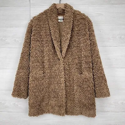 Buy Aritzia Wilfred Free Plush Teddy Grete Faux Fur Jacket Small Tan One Button Coat • 93.73£