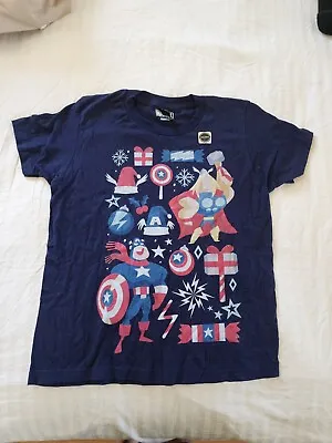 Buy NWOT Marvel X Boxlunch Captain America & Thor Xmas Tshirt Size Medium • 17.05£