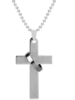 Buy Spanish Lord's Prayer Silver Cross Necklace Jewellery Padre Nuestro Gift A051 • 6.59£