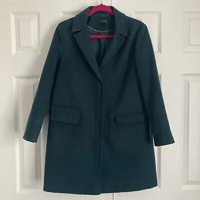Buy Topshop Teal Green Pea Coat Size 12 • 12£