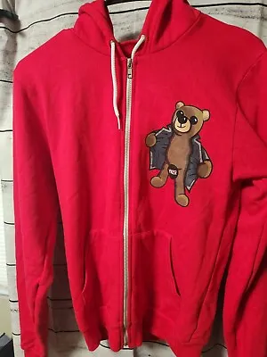 Buy Fall Out Boy Flashing Bear Folie A Deux Zip Hoodie Red  American Apparel RARE S • 189£