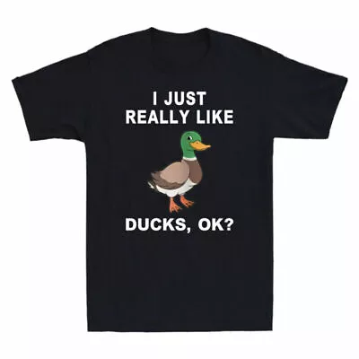 Buy Just Gift Ducks Men's I Lovers Duck For Like Really Duck T-Shirt Ok Cotton Funny • 12.98£