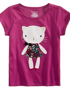 Buy First Impressions Toddler Girls Cat-Print Cotton T-Shirt, For Macy's Age 3 Years • 10.95£