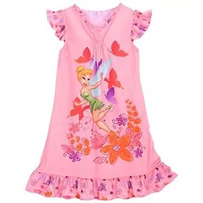 Buy Disney Store Tinkerbell Tinker Bell Girls Nightgown Nightshirt Extra Small XS • 24.09£