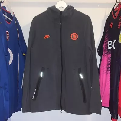 Buy Chelsea 2019/20 Nike Tech Fleece Zip Through Hoodie Grey/Orange Medium  • 79.99£