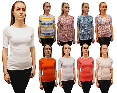 Buy Ex M&S Marks Spencer Ladies T-Shirt Stretch Cotton • 5.99£
