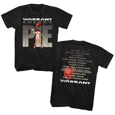 Buy Warrant Cherry Pie Album Song List 1990 Men's T Shirt Rock Concert Music Merch • 43.25£