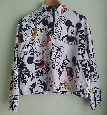 Buy The Disney Store Jacket Size L Women's Crop Windbreaker Mickey Mouse Japan Zip • 29.99£