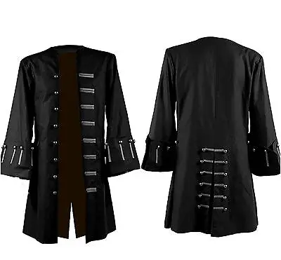 Buy Captain Jack Sparrow Pirates Caribbean Johnny Depp Cosplay Cotton Coat Jacket • 47.11£