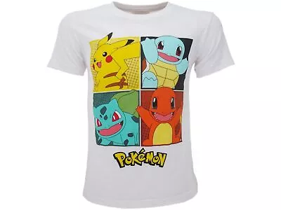 Buy Pokemon T-Shirt Original White Pikachu Bulbasaur Charmander Squirtle • 19.20£