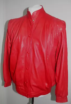 Buy Vintage Real Leather Ladies Jacket 14 Red Made In England (1002) • 9.99£
