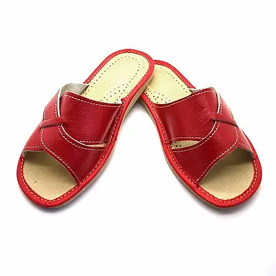 Buy Mens & Womens Ladies Leather Slippers Slip On Shoes All Sizes UK Mules Sandals • 8.23£