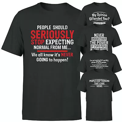 Buy Sarcastic Sarcasm Funny Unisex T Shirt Humour Joke Quote Novelty Black Tee #A • 9.99£