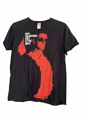 Buy Noel Gallagher High Flying Birds Oasis T-Shirt Black UK Size Large Cotton Used • 12£