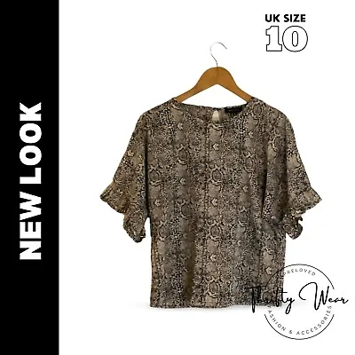 Buy New Look Top Snake Skin Animal Print Tunic T Shirt UK 10 • 3.20£