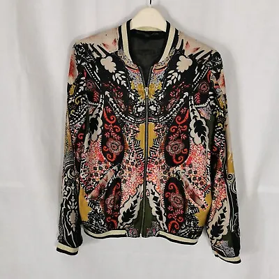 Buy Ladies Jacket Size 8 NEXT Black Floral Bomber Zip Up Lightweight Smart Casual  • 19.99£