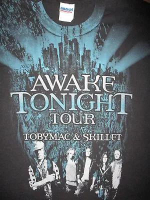 Buy TOBYMAC & SKILLET CONCERT T SHIRT Awake Tonight Tour Christian Cities Date SMALL • 32.09£