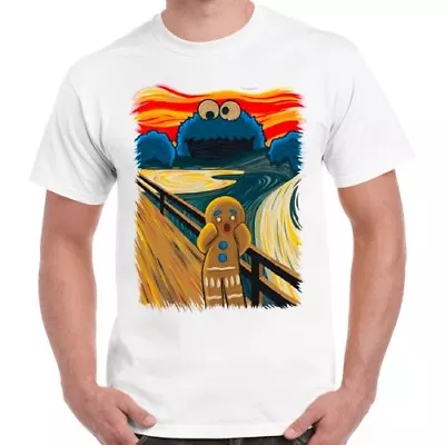 Buy Gingerbread Man Cookie Monster The Scream Cool Funny Gift Retro T Shirt 2272 • 6.70£