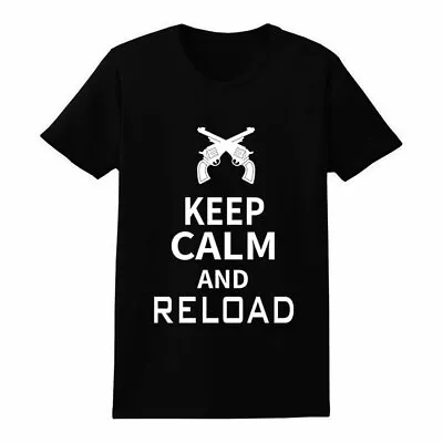 Buy Funny Keep Calm & Reload Second Amendment Gun Enthusiast Tee Gift Unisex T-Shirt • 9.99£