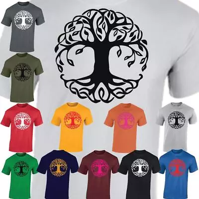 Buy Yggdrasil Tree T-Shirt Tree Of Life Celtic Tribal Tattoo Oak Mens Unisex Tops • 8.99£