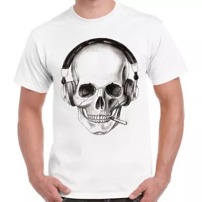 Buy Dj Skeleton Tumblr Smoking Funny Cool Music Retro T Shirt 137 • 7.35£