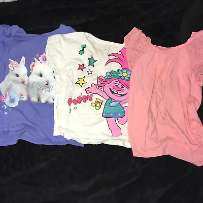 Buy Girls 4t T Shirt Lot Trolls Bunnies Cat And Jack Play • 2.81£