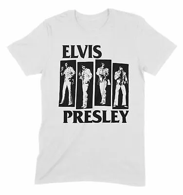 Buy Elvis Presley Las Vegas Mens T Shirt - King Of Rock N Roll Concert • 12.95£