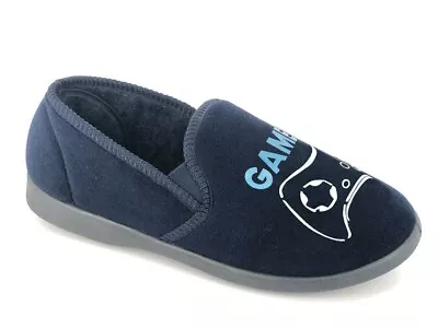 Buy Kids Gamer Gaming Slippers Twin Gusset Comfortable Soft Slippers • 15.99£