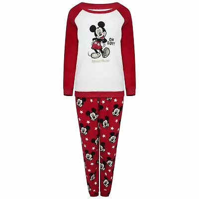 Buy Disney Mickey Mouse Fleece Pyjamas Official Ladies Pj's Sizes Xs S M **new** • 14.99£
