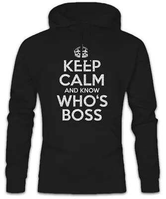Buy Keep Calm And Know Who's Boss Hoodie Sweatshirt Fun Chef The • 40.79£
