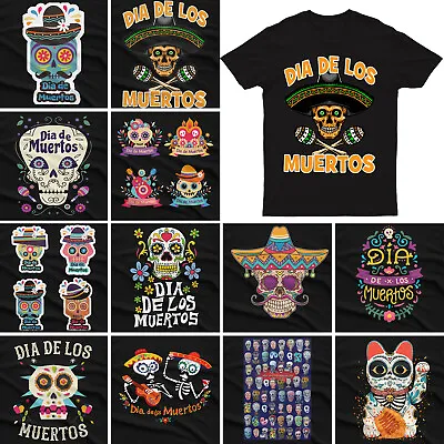 Buy Day Of The Dead Mexican T Shirt Sugar Skull Dia De Los Muertos Tradition#M#P1#PR • 11.99£
