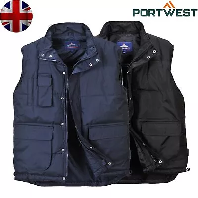 Buy Portwest Classic Men Body Warmer Jacket Padded Shower Proof Warmth WorkWear S415 • 24.99£