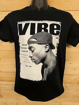 Buy 2Pac Tupac Shakur Vibe Rapper Hip Hop Legend Deathrow Music Unisex Black Tshirt • 12.99£