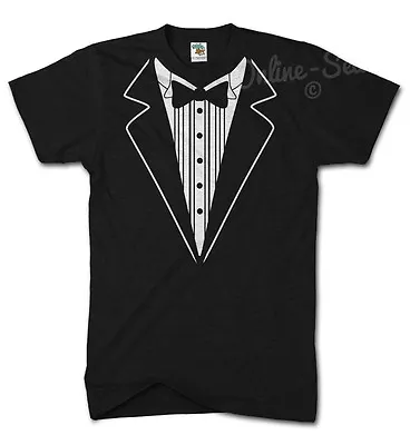 Buy TUXEDO Funny Tshirt Fancy Dress Birthday Bow Tie Joke Novelty Suit Gift Present • 14.99£