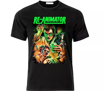 Buy Re-Animator Cult Horror Movie T Shirt Black • 18.49£