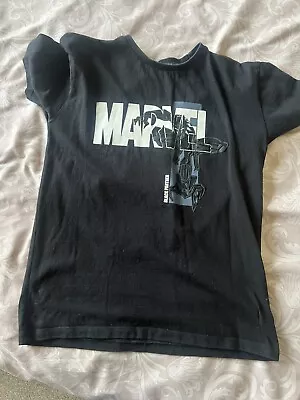 Buy Marvel Black Panther T-Shirt Aged 8-9 • 2£
