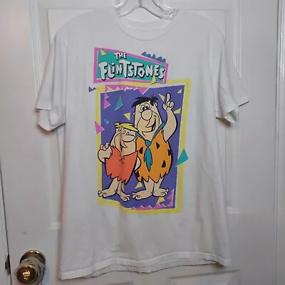 Buy Hanna Barbera The Flintstones Kidcore Graphic Tshirt Retro Cartoon 90s Size L • 18.90£