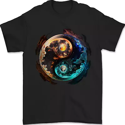 Buy Yin Yang Planets Space Universe Astronomy Mens T-Shirt 100% Cotton • 10.48£