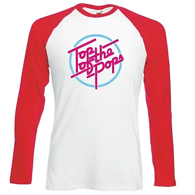 Buy Inspired By Top Of The Pops  Retro Logo  Music Tv Longsleeve Baseball T-shirt • 16.99£