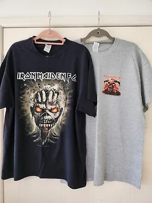 Buy TWO IRON MAIDEN FC  T-shirts Size XL • 15£