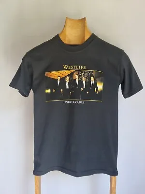 Buy 2003 Westlife Unbreakable Tour T-Shirt (Black) - Small Size  • 12.52£