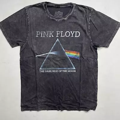 Buy Pink Floyd T Shirt Other Side Of Moon 2017 US Tour Acid Wash Black BNWT • 43.99£