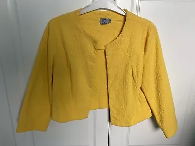 Buy Diva Catwalk Yellow 50’s Style Retro Bolero / Cropped Jacket, Size 2 (10) • 8.99£