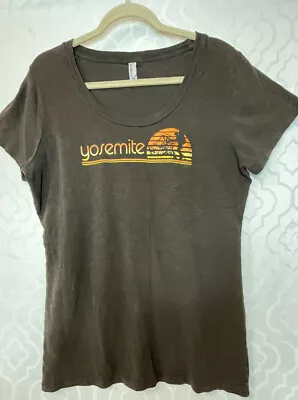 Buy Techstyles YOSEMITE T-Shirt Plus Size 2X Brown Short Sleeve Scoop Neck • 15.16£