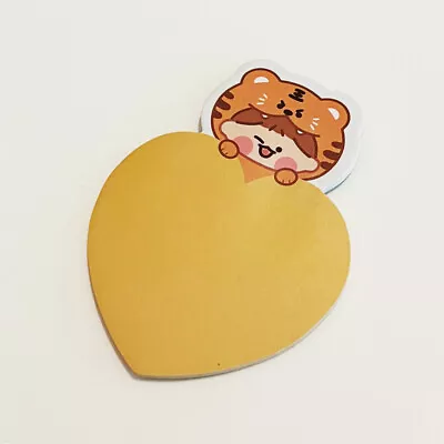 Buy Heart Shaped Animals Print Pink Blue Green Coloured Cute Sticky Notes Pad • 1.89£