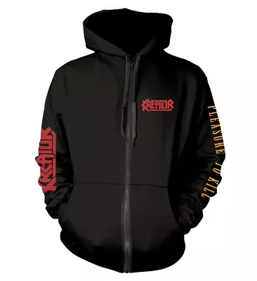 Buy KREATOR - PLEASURE TO KILL BLACK Hooded Sweatshirt With Zip Medium • 56.69£