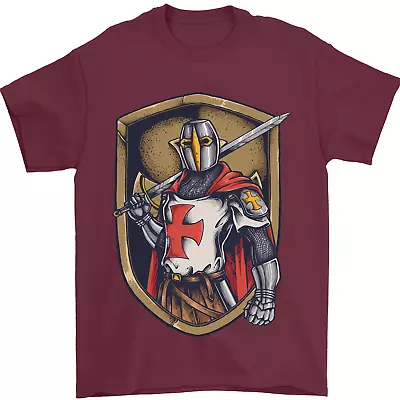 Buy Knights Templar England St Georges Day Mens T-Shirt 100% Cotton • 8.49£