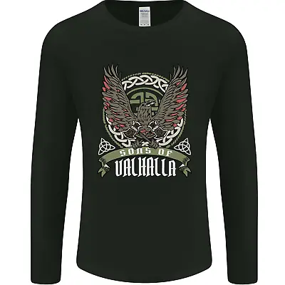 Buy Sons Of Valhalla Vikings Celtic Symbols Mens Long Sleeve T-Shirt • 11.99£