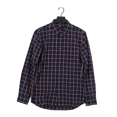 Buy Uniqlo Men's T-Shirt S Blue Checkered 100% Cotton Basic • 8.90£