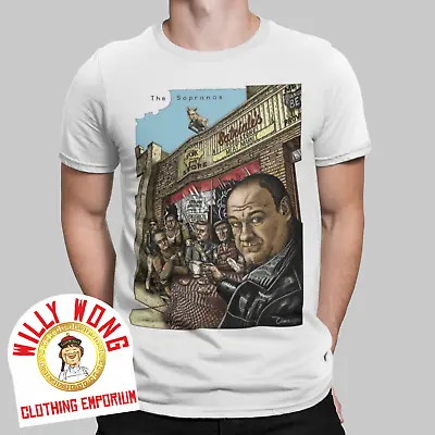 Buy Sopranos T-Shirt TV Satriale's Mafia Gangster Retro NY Tony Gang Butchers Gift • 6.99£
